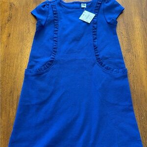 Janie and Jack Vibrant Blue Ruffle Detail dress girls